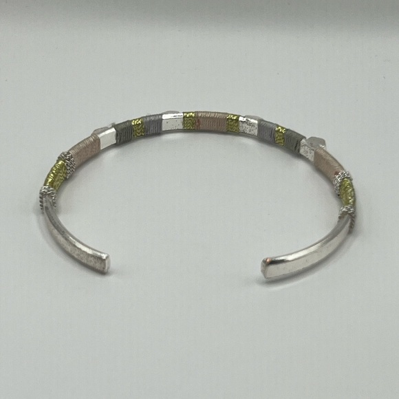 Stella & Dot Colorblock silver cuff bracelet - Picture 5 of 10